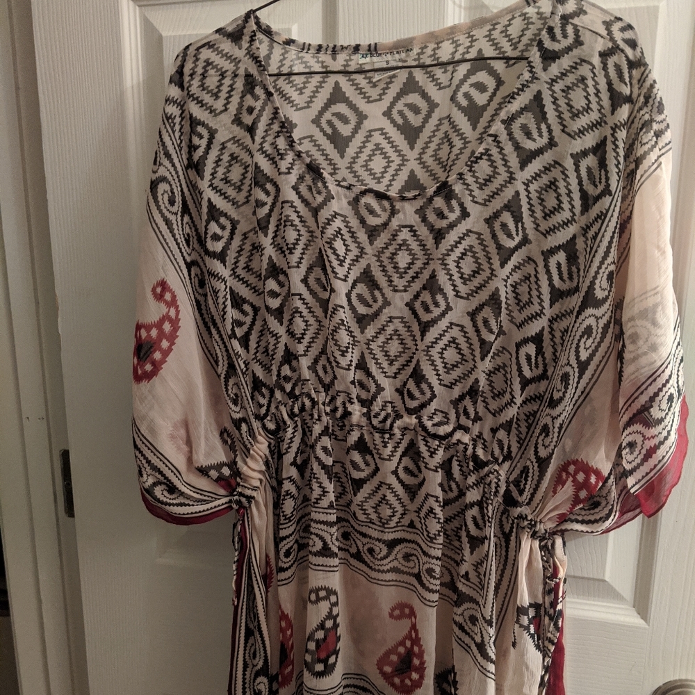 Blue Plate Paisley bandana Print Tunic Dress